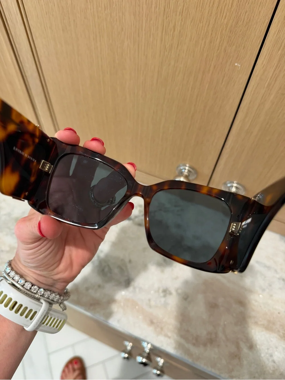 Saint Laurent sunglasses: SL M119 BLAZE - MEDIUM HAVANA AND LIGHT GOLD